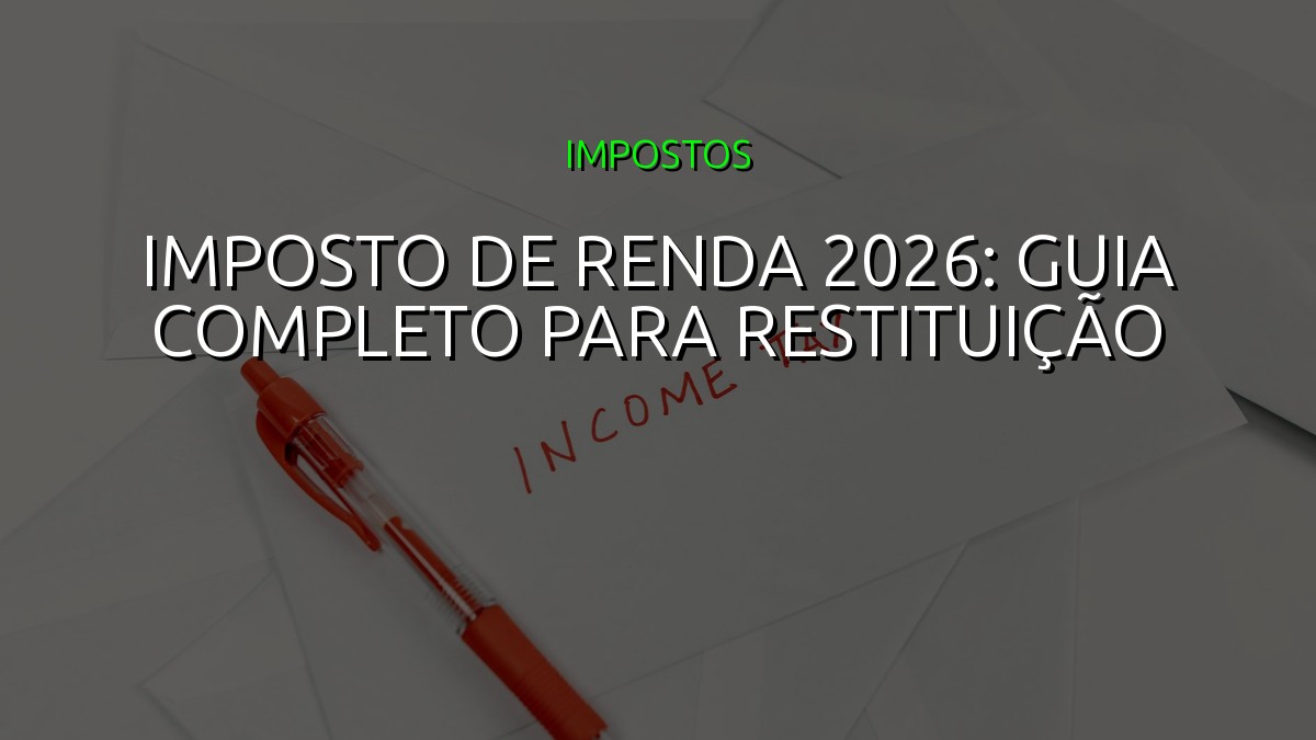 Imposto de Renda 2026: Guia Completo para Restituição