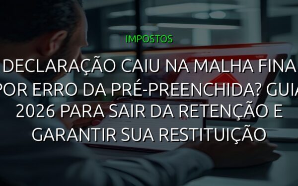 Declaração Caiu na Malha Fina por Erro da Pré-Preenchida? Guia 2026 para Sair da Retenção e Garantir sua Restituição