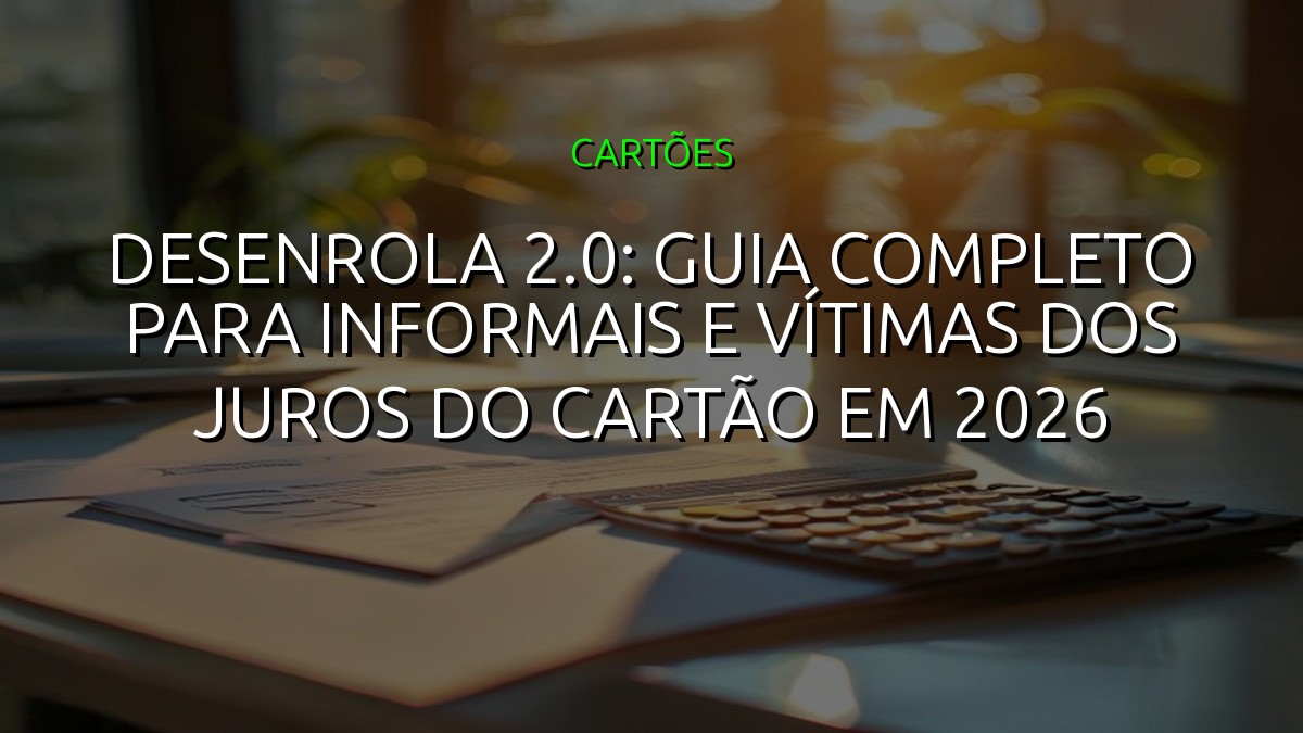 Desenrola 2.0: Guia Completo para Informais e Vítimas dos Juros do Cartão em 2026
