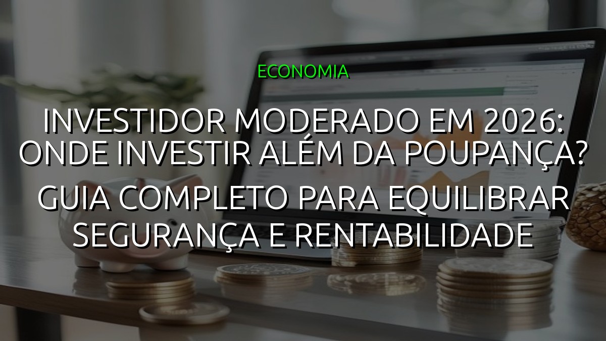 Investidor moderado em 2026: onde investir além da poupança? Guia completo para equilibrar segurança e rentabilidade