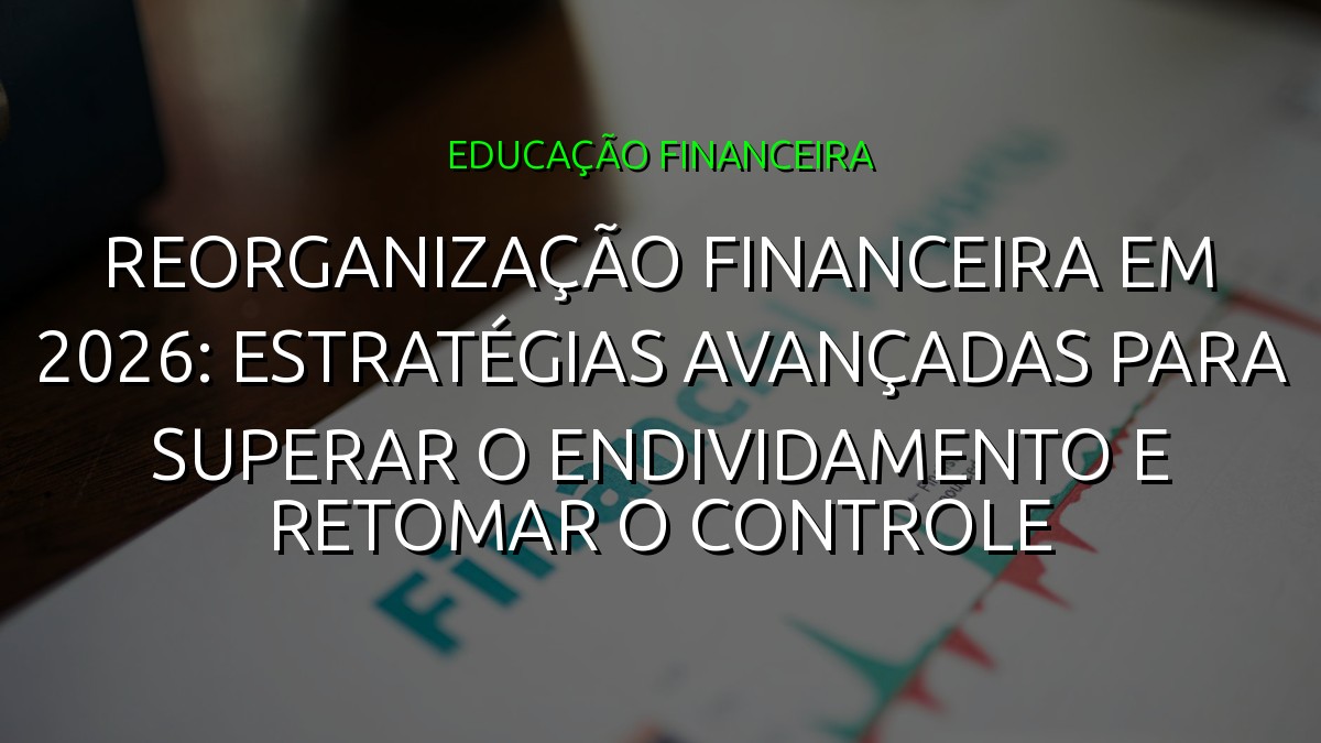 Reorganização Financeira em 2026: Estratégias Avançadas para Superar o Endividamento e Retomar o Controle