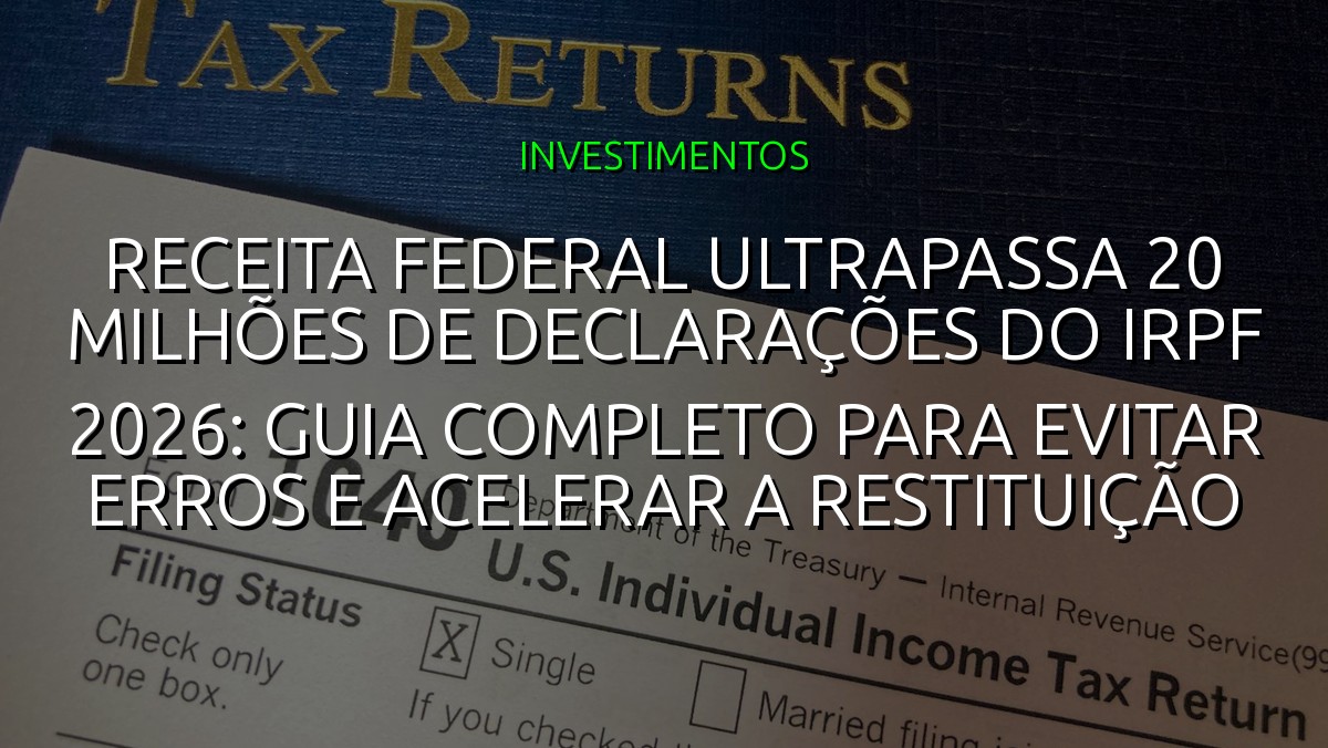 Receita Federal ultrapassa 20 milhões de declarações do IRPF 2026: guia completo para evitar erros e acelerar a restituição