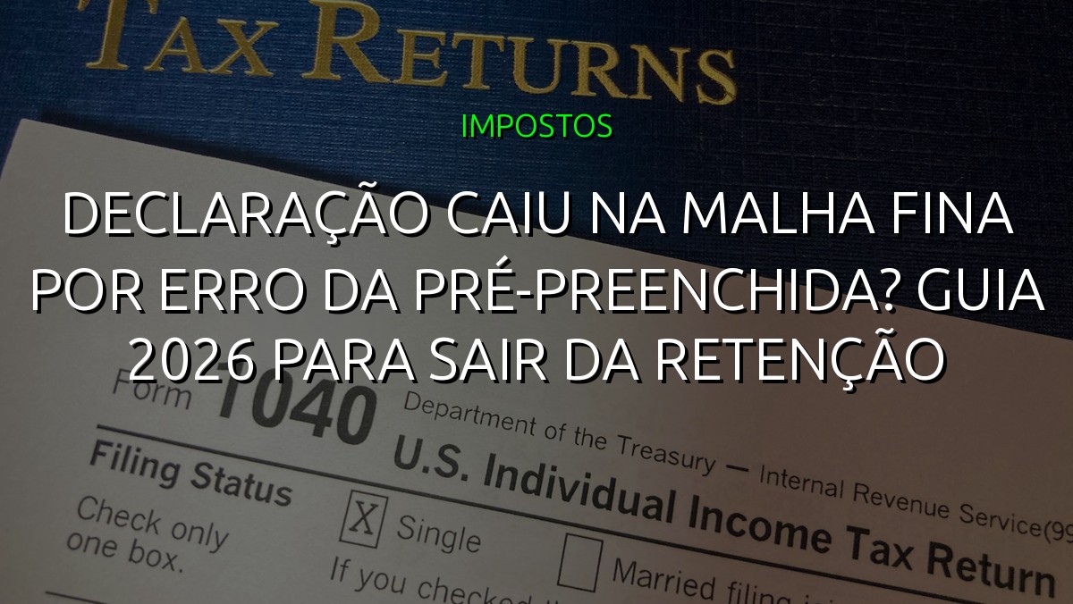 Declaração Caiu na Malha Fina por Erro da Pré-Preenchida? Guia 2026 para Sair da Retenção