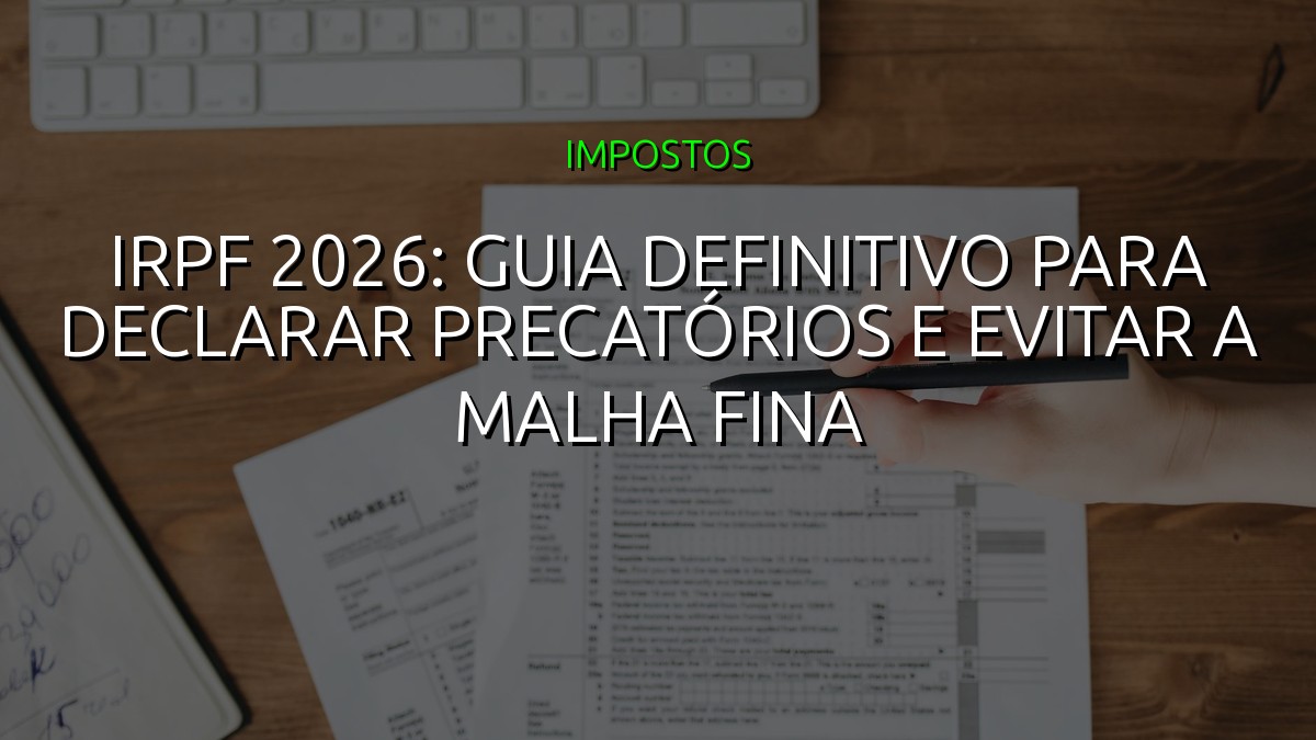 IRPF 2026: Guia Definitivo para Declarar Precatórios e Evitar a Malha Fina