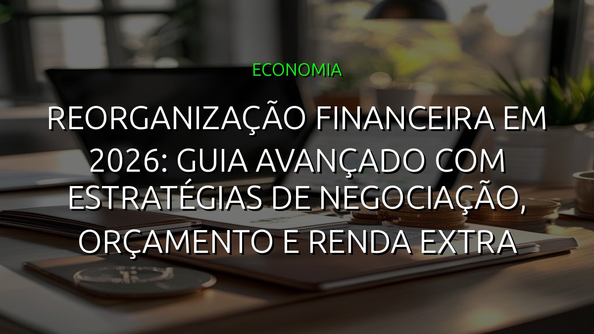 Reorganização Financeira em 2026: Guia Avançado com Estratégias de Negociação, Orçamento e Renda Extra