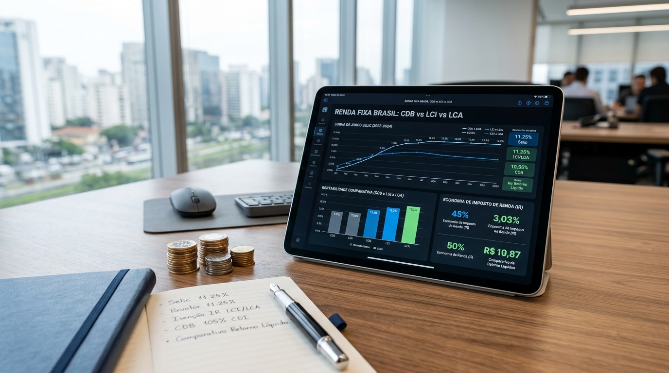 CDB vs LCI e LCA em 2026: Qual Rende Mais com a Selic Atual? Comparativo Completo e Simulador com Tabela de IR